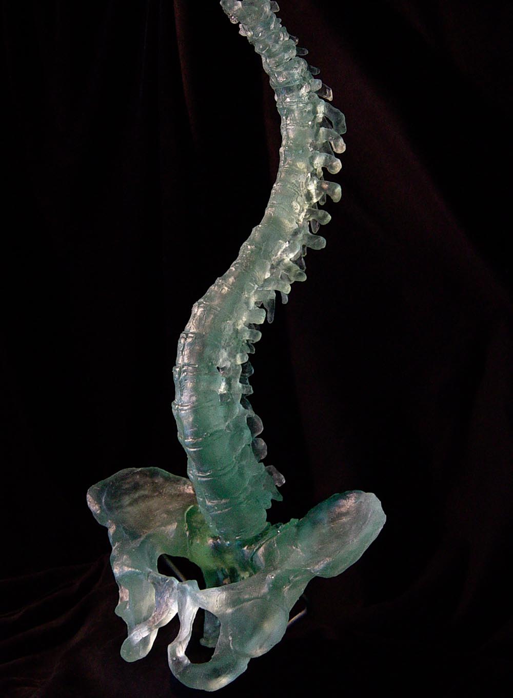 “Caduceus”, cast lead crystal, life size